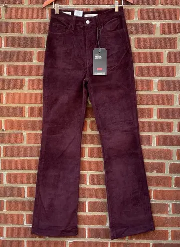 Levi's  Ribcage Bootcut Boot Cut Corduroy Jean Maroon/Wine