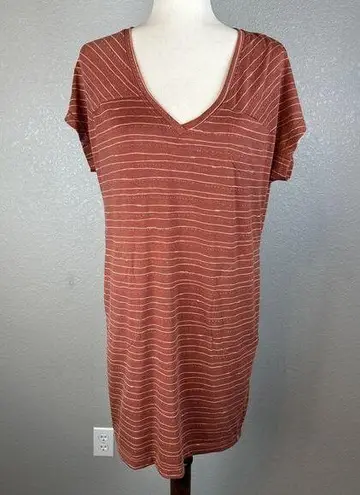 Title Nine Hiolani T-Shirt Dress Size Small Mizikuru Print Short Sleeve Pockets