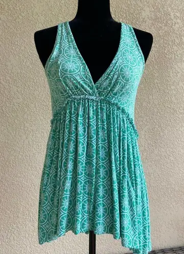 Matilda Jane Womens Tank Top Size XS It's A Wonderful Parade Sprees Whippy Green