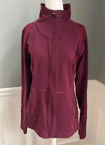 Calia Core fitted full zip sweatshirt jacket large Red