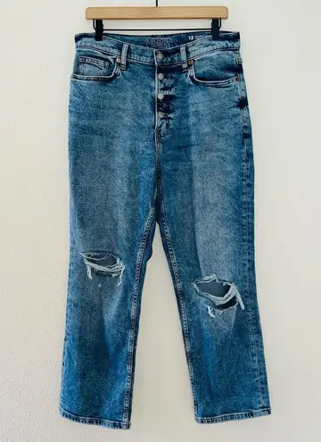 Arizona Jeans Arizona Jean Co. Light Wash Denim Highest Rise Button Fly Vintage Straight Jeans