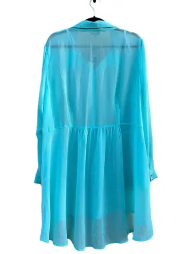 City Chic Romantic Peplum Sheer Button Blouse Honey Dew Plus Size XXL NWT