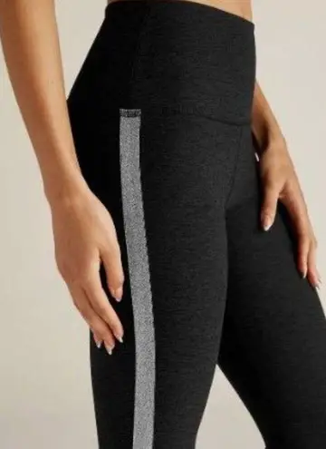 Beyond Yoga SPACEDYE SHINE ON HIGH WAIST DARKEST NIGHT BLACK MIDI LEGGINGS M