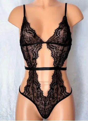 Boutique Black, Hollow & Strap, Teddies, Lingerie Set