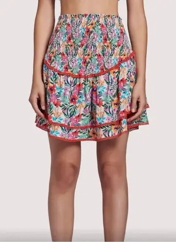 Lost + Wander - Floral Tiered Mini Skirt medium -New!!!