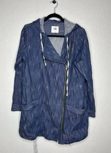 CAbi  Adventure Anorak Jacket Blue Size Medium 100% Cotton Pockets Style 5100