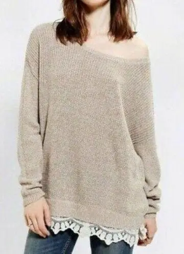 Pins and Needles Lace Trim Sweater