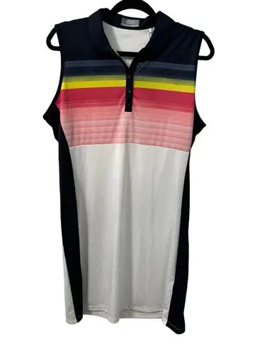 Callaway NWT! Abstract Gradient Print Color Block Golf Dress - Size Large