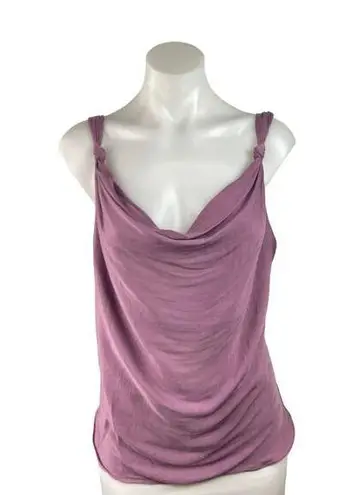 Naked Zebra  Mauve Pink Lavender Sleeveless Cowl Neck Casual Cami Tank Top Size S