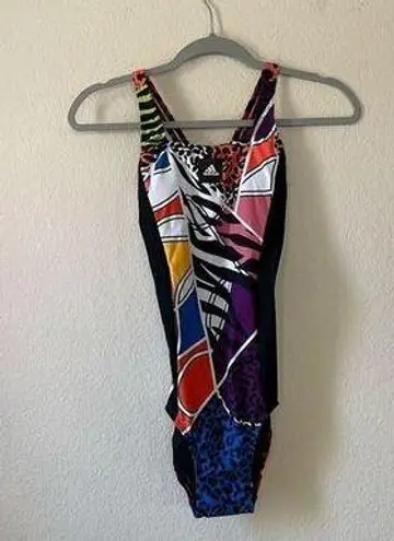 Adidas NWT  RICHI MNISI Cross Back One-Piece Swimsuit Multicolor size 0