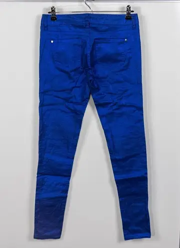 Tinseltown Sapphire Ink Blue Metallic Skinny Jeans