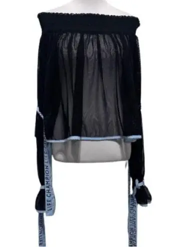 Ziztar Smocking Goth Mesh Long Sleeve Off