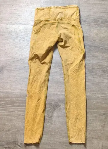 Lululemon  Fast and Free Tight II 25" Ice Dye Wash Spiced Bronze Sz 2