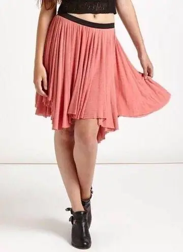 Free People  Pink Coral Asymmetrical Skirt