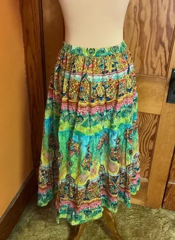 Vtg 90s colorful boho hippie chic maxi skirt Size undefined