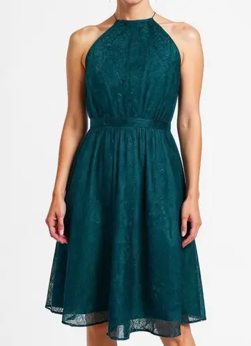 Dress the Population . New! Green Lace Halter Midi Dress.