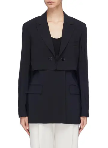 3.1 Phillip Lim women’s black Tiered Twill blazer jacket size 2 extra small XS