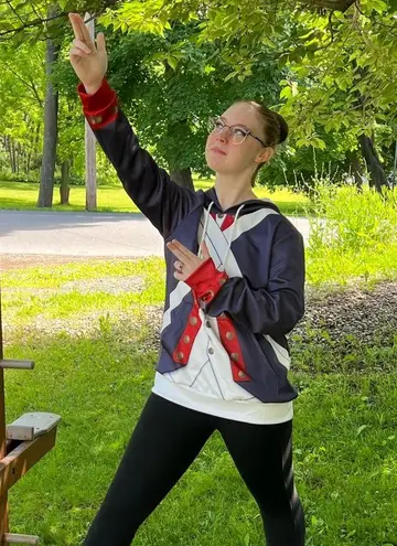 Historical Hoodie Revolutionary War Uniform Costume Cosplay Halloween History Blue Size undefined