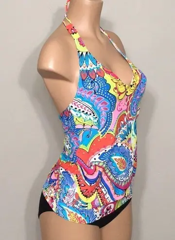 Anne cole New.  multicolored tankini. XS-top/S-bottoms