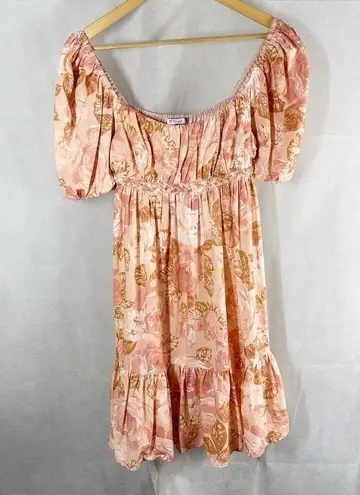 Derek Lam 10 Crosby Ada Balloon Sleeve Floral Mini Dress Size 4