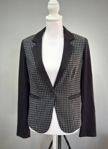 Houndstooth CLEARANCE! Black Laundry Shelli Segal Stretch Blazer Size 8 EUC