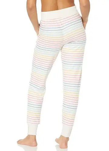 P.J. Salvage Womens Button Up Babe Banded Pants Joggers Striped Colorful XS