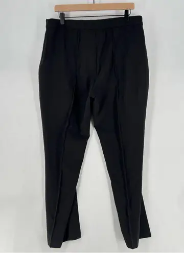 Estelle & Finn Side Zip Seamed Pant Stretch Black Crepe Slim Leg Size 14