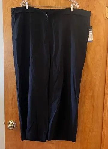 Ulla Popken MARY Black Pants Straight And Full Belt In Front NWT Women’s Size 24