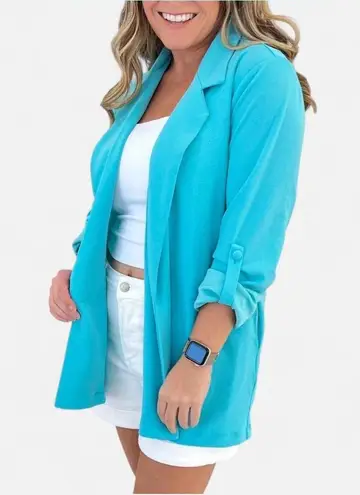 Andrée New Plus Size Coastal Blue Business Casual Woman’s Blazer 3x