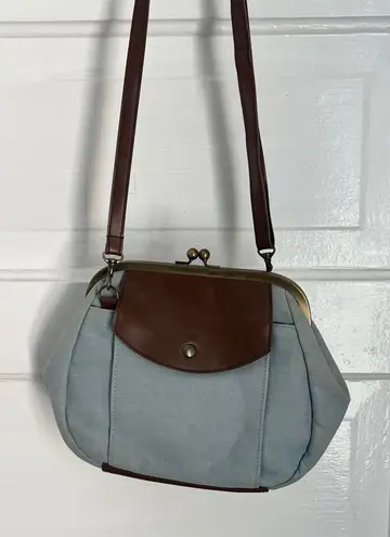 Elegant Brown and Gray Women's Handbag