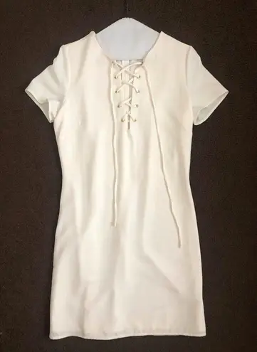 Lulus White Lace Up Dress