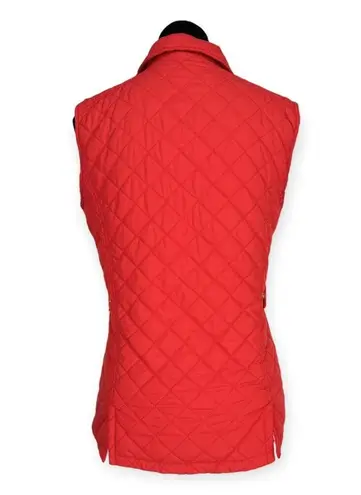 Peter Millar | Small | Women's Red Quilted Lightweight Rainbow Plaid Lined Vest