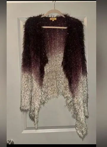 Beulah Brown and Gray Shrug Sweater