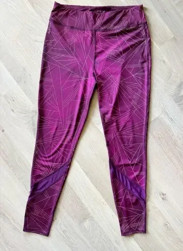 Hylete Motive II Vent leggings marble burgundy size XL