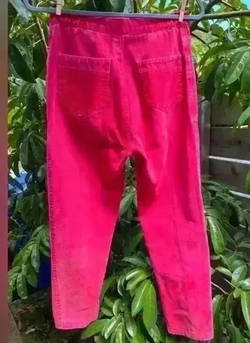 Vintage Red Faded Denim Heart Dors Ankle Jeans Size 4