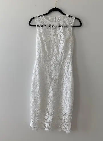 Bisou Bisou White Lace Dress