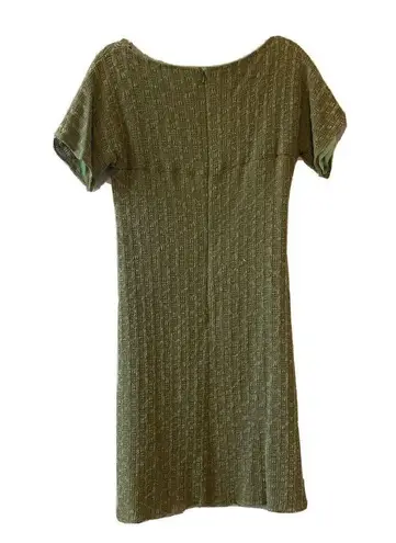 Mikael Aghal Womens Size 10 Green Sage Textured Sheath Dress