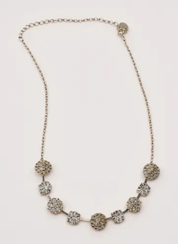 Icing Rhinestone Silver Tone Chain Necklace Elegant Fashion Jewelry