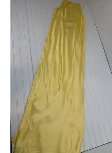 NWT Rumored Mirielle Maxi Dress Banana Yellow Open Back Formal Wedding Size XL