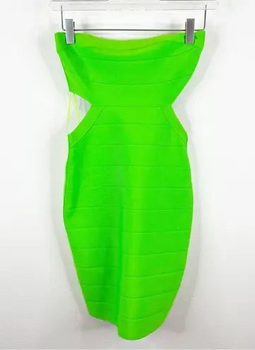 Susana Monaco NWT Bandage Tube Strapless Mini Dress XS Green Zing