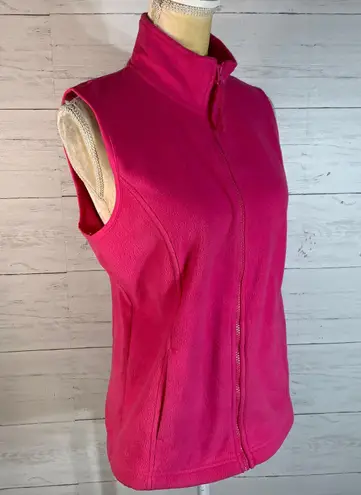 Made for life Fleece Vest Womens small Pink Pockets Sleeveless Front Zipper
