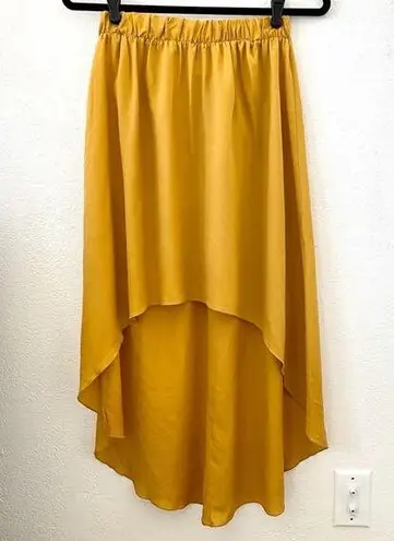 Love Republic Mustard Hi Low Unlined Skirt Size Small Yellow