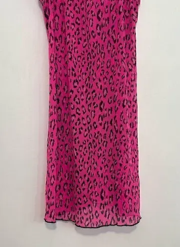 Victoria's Secret  VS Pink Black Cheetah Leopard Mesh Y2K Babydoll Lingerie Dress