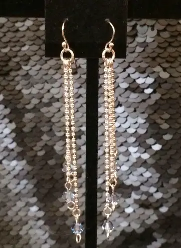 Swavorski Cascading Swarovski & Sterling Silver Earrings