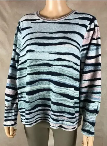 NIC + ZOE Multi Color Cozy "Snowed In" Sweater 1X