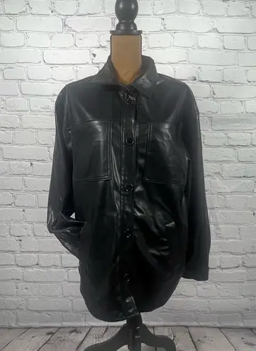 Stoosh Women's Black Poly Jacket Size XL (C8)