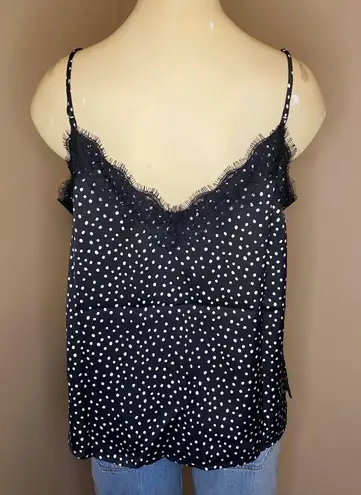 Nordstrom NWT  BP. Lace Black Sketchy Dot Tank Top Camisole Size Medium