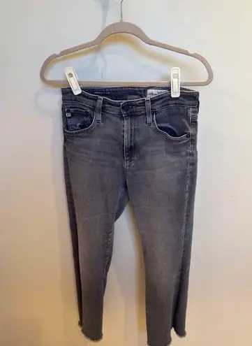 Jag jeans AG Jeans Farrah Boot Crop Gray Wash Denim Jeans Frayed Hem Women's Size 29