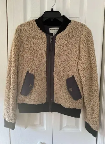 Anthropologie  Marrakech Blocked Sherpa Teddy Bomber Jacket