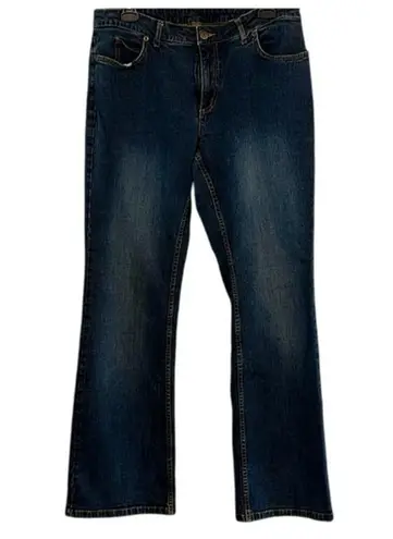 Caslon Women’s Size 12 Blue Bootcut Jeans Mid Rise Stretch Denim Made in Turkey